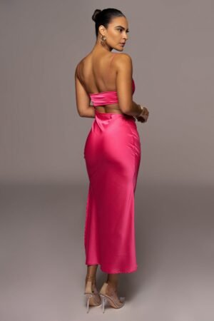 Pink Tempting Teardrop Cutout Dress – view 2