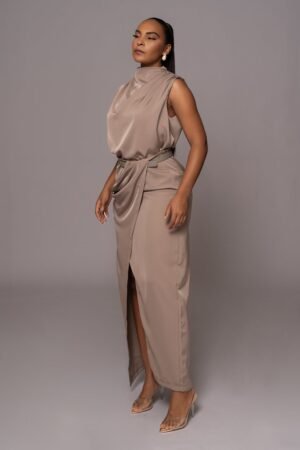 Sand Dune Draped Top and Skirt Set – view 2