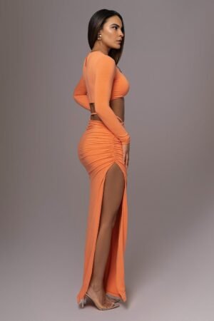 Apricot Allure Two-Piece Skirt Set – view 2
