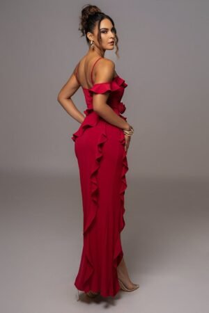 Red Rosette Maxi Dress – view 2
