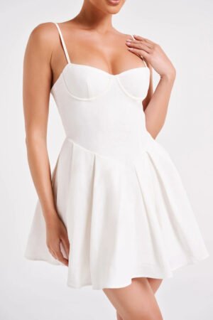 Sunlit Charm White Mini Dress – view 2