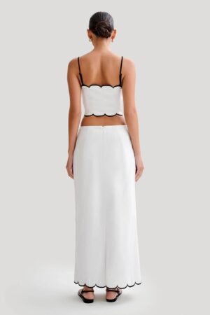 Scalloped White Elegance Co-ord Set – view 2