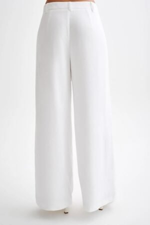 Timeless White Linen Wide Leg Pant – view 2