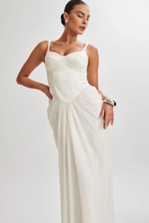 Amara Satin Corset Ivory Gown – view 2