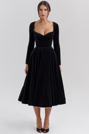 Lace Trim Corset Midi Dress – view 2