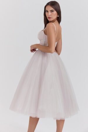 Whimsical Bow French Dove Midi Dress – view 2