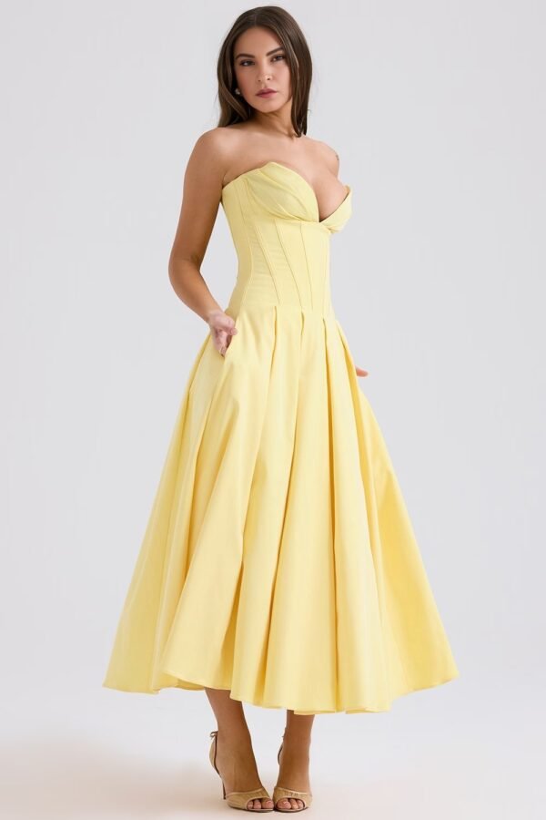 Iconic Sculpted Sunshine Midi Dress - Image 5