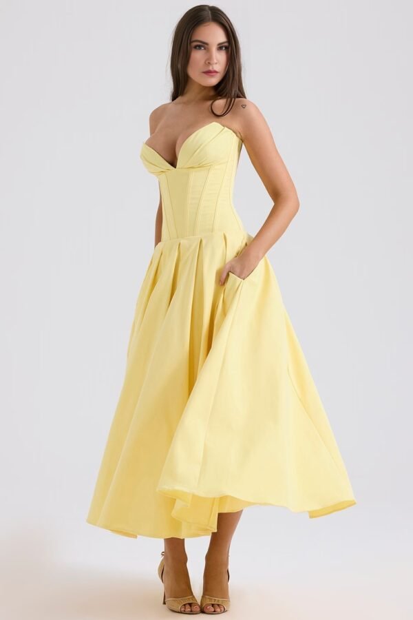 Iconic Sculpted Sunshine Midi Dress - Image 4