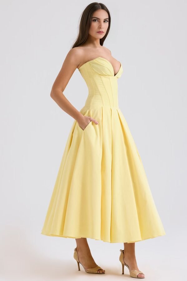 Iconic Sculpted Sunshine Midi Dress - Image 3