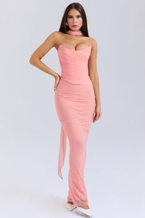 Whimsical Grace Peach Corset Co-ord Set – view 2