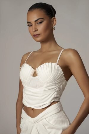 Oceana Pearl Ivory Linen Top – view 2
