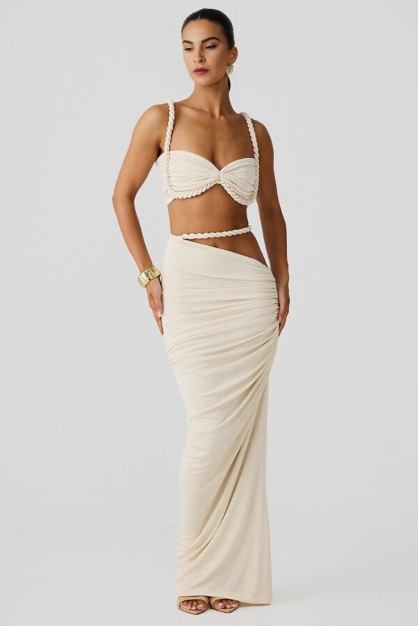 Rope Detail PEARL MARBLE Bandeau Top - Image 2