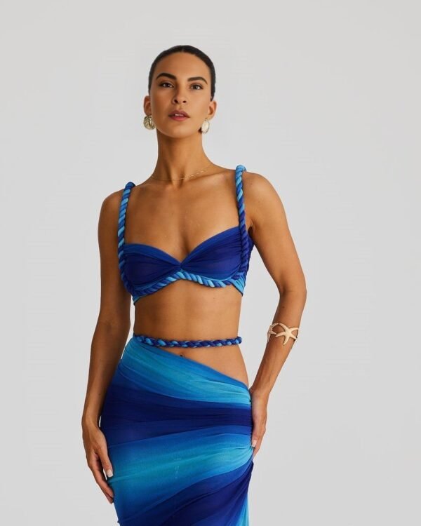 Coastal Charm BLUE OMBRE Skirt - Image 5