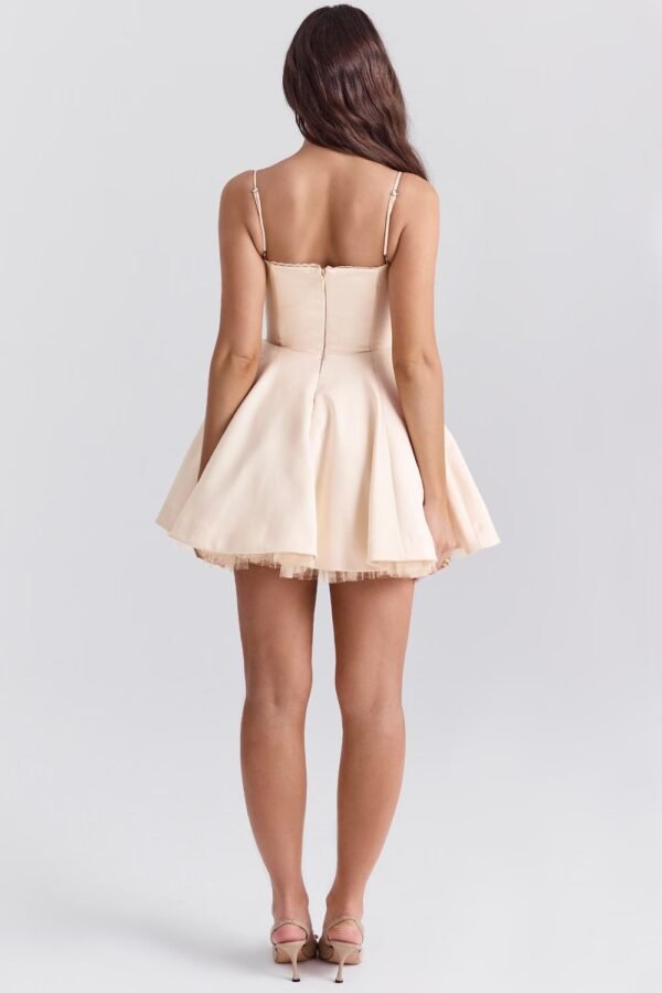 Sweetheart Tulle Cream  Mini Dress - Image 3
