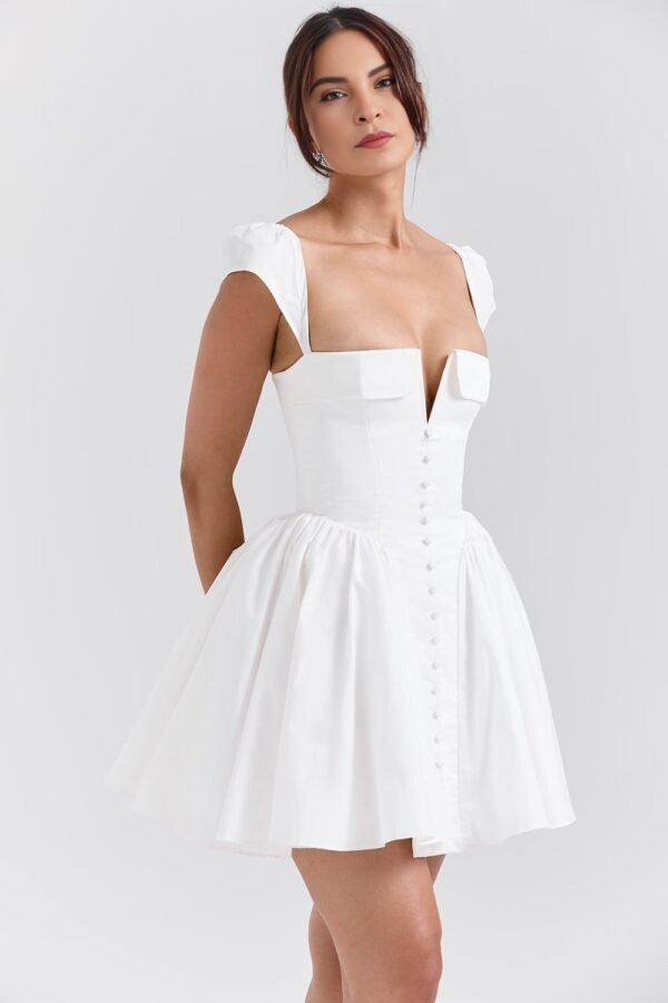 Buttoned Tulle Mini - Image 4