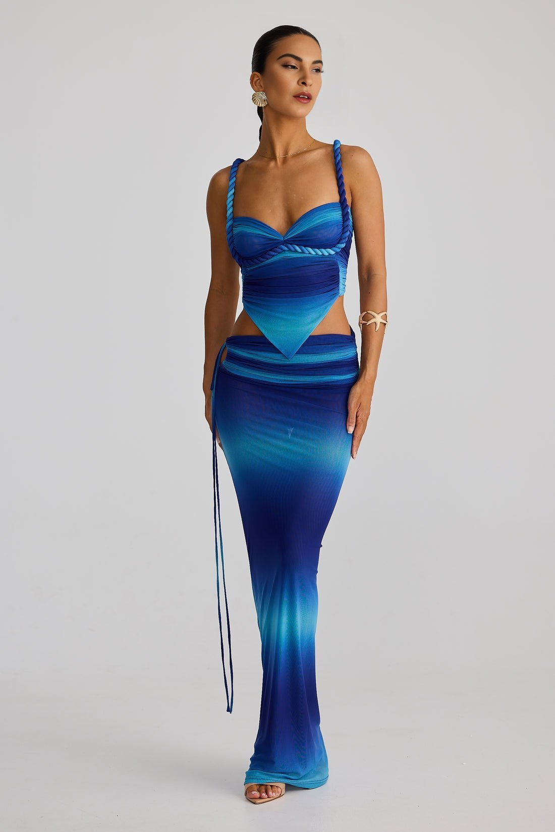 Seabreeze Mesh BLUE OMBRE Coord