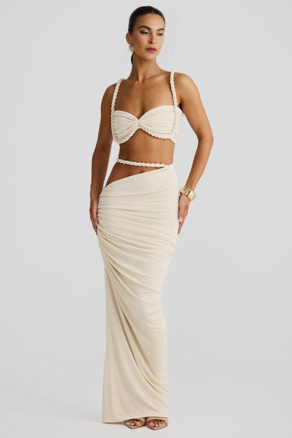 Rope Detail PEARL MARBLE Bandeau Top - Image 3