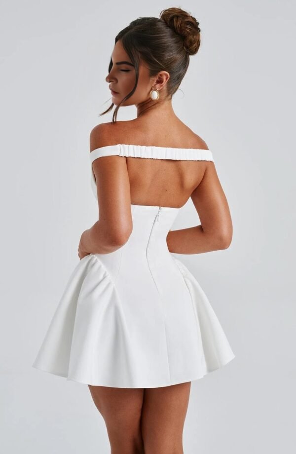 Bardot Tulle Ivory Mini Dress - Image 5
