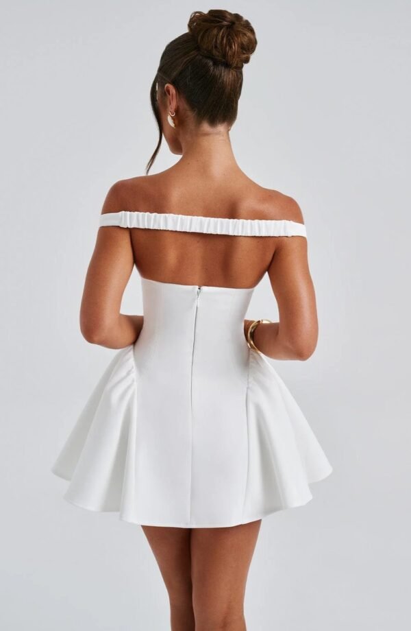 Bardot Tulle Ivory Mini Dress - Image 3