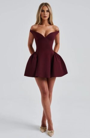 Bardot Tulle Cherry Mini Dress