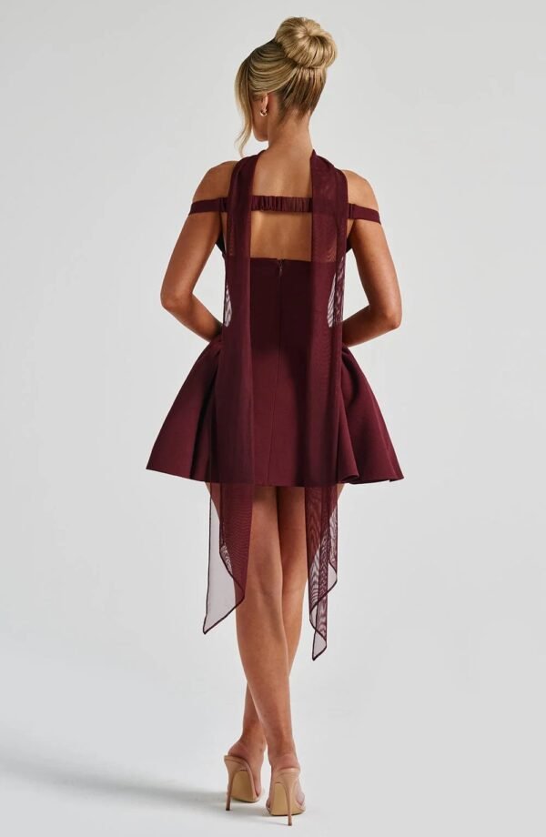 Bardot Tulle Cherry Mini Dress - Image 5
