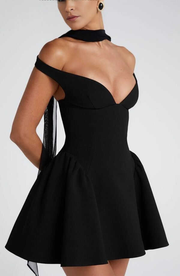 Bardot  Tulle Black Mini Dress - Image 5