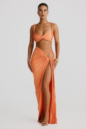 Rope Detail Papaya Bandeau Top – view 2