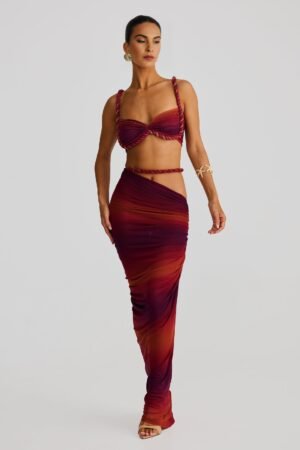 Coastal Charm SUNSET OMBRE Skirt