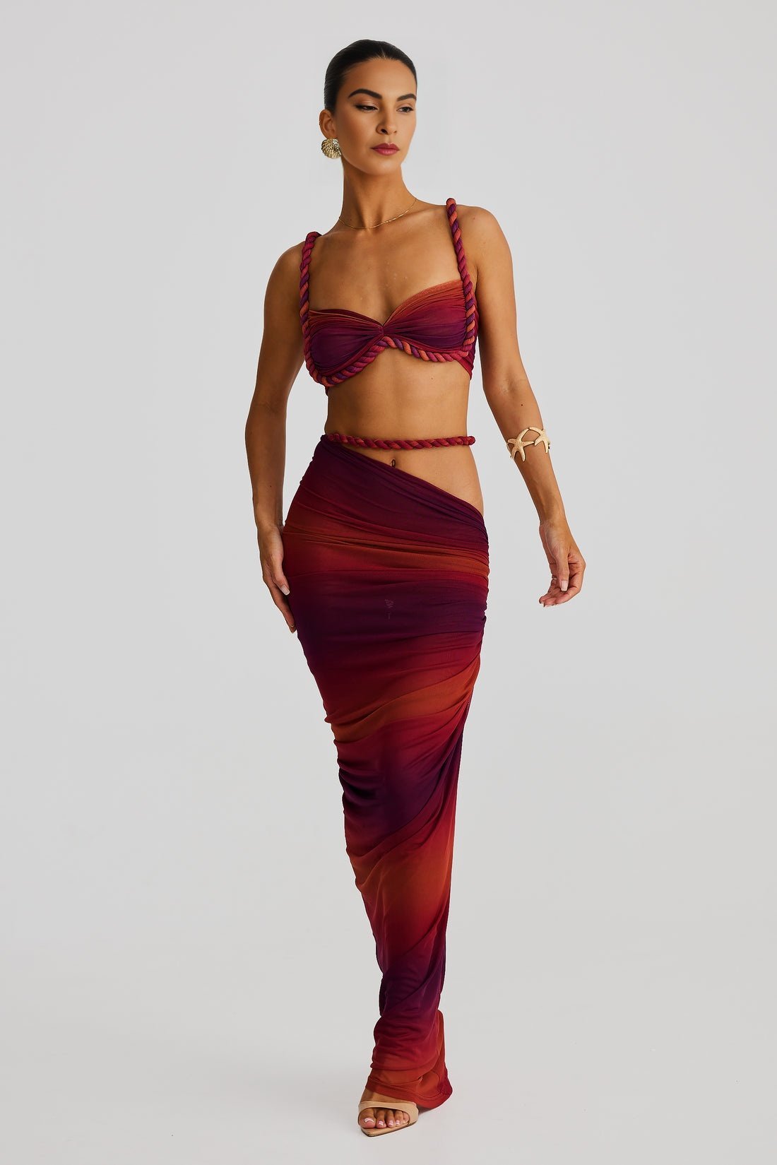 Coastal Charm SUNSET OMBRE Skirt