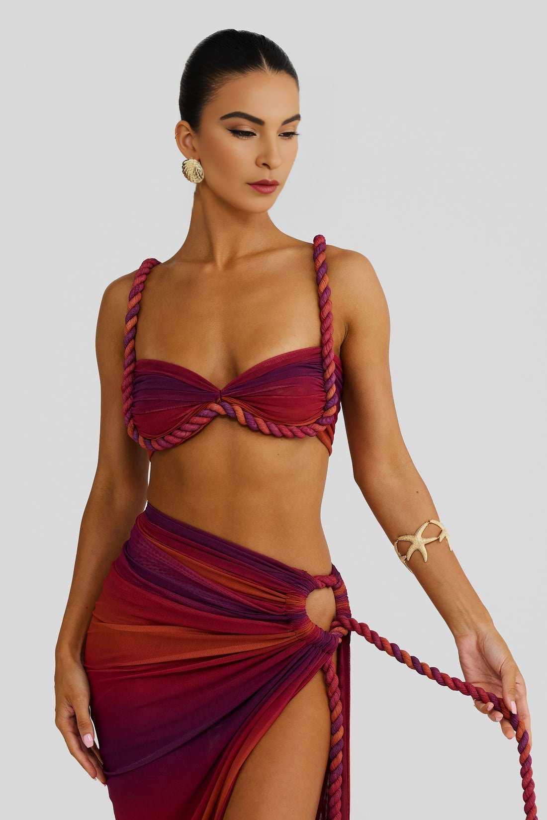 Rope Detail OMBRE Bandeau Top