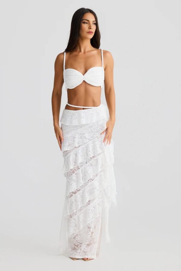 Rope Detail White  Bandeau Top - Image 2