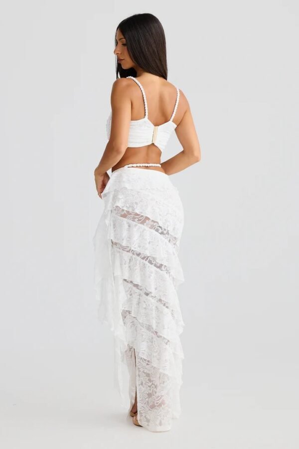 Rope Detail White  Bandeau Top - Image 5