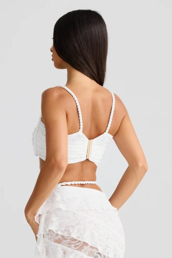 Rope Detail White  Bandeau Top - Image 4