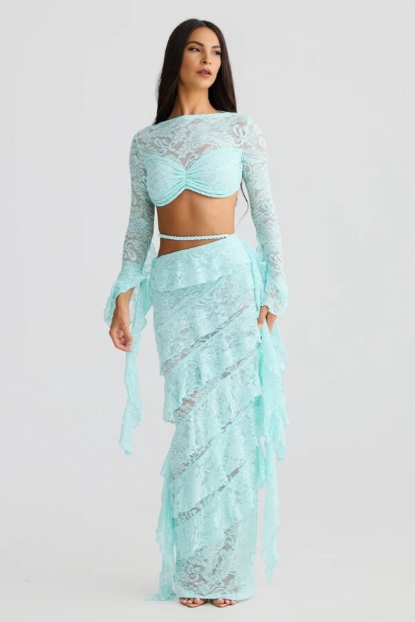 Isla Sky Blue Lace Top - Image 5
