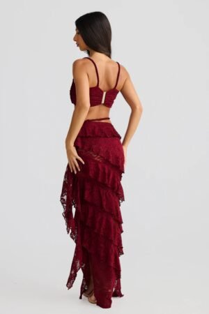 Rope Detail Red Bandeau Top – view 2