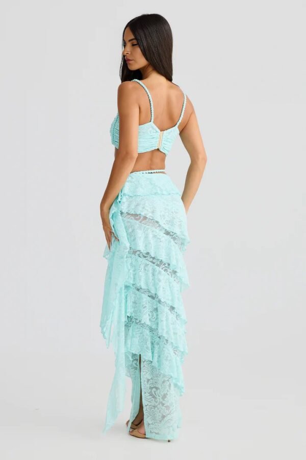 Rope Detail sky Blue  Bandeau Top - Image 4