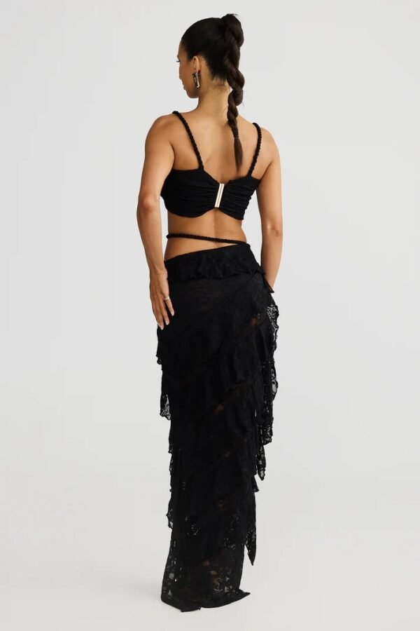Rope Detail  Black Bandeau Top - Image 5