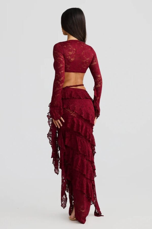 Isla Red Lace Top - Image 4