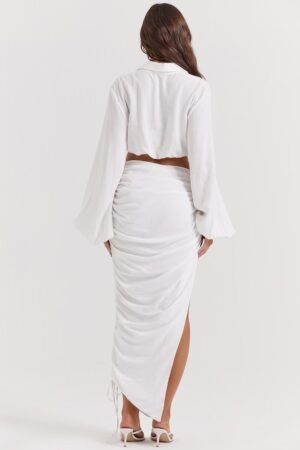 Solene Linen White Skirt – view 2