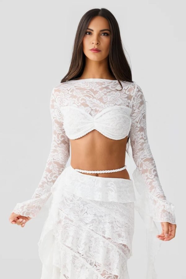 Isla White Lace Top