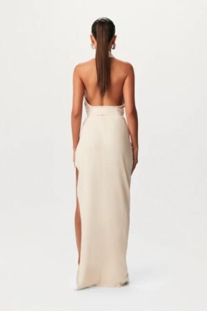 Coastline Linen Natural Maxi Skirt – view 2