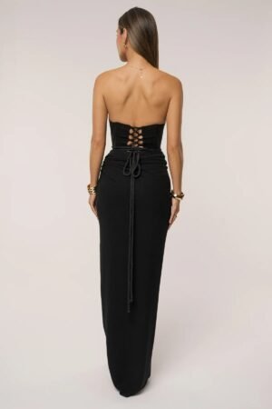 Black Linen Skirt Set – view 2