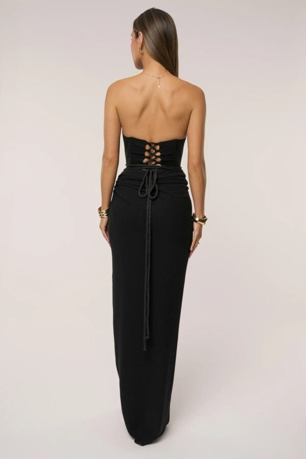 Black Linen Skirt Set - Image 2