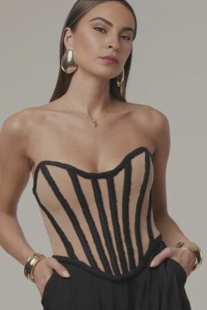 Sienna Braided Corset Black