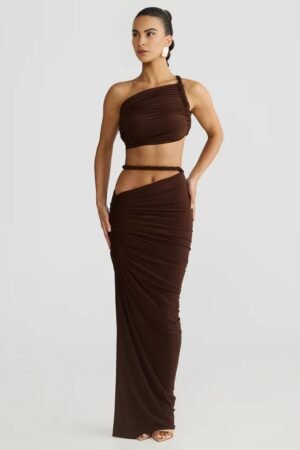 Coastal Charm Brown Skirt