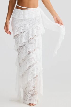 Siren White Lace Skirt – view 2