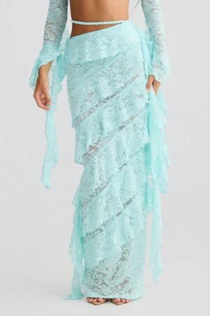 Siren Sky Blue Lace Skirt – view 2
