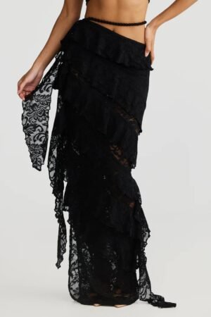 Siren Black Lace Skirt – view 2
