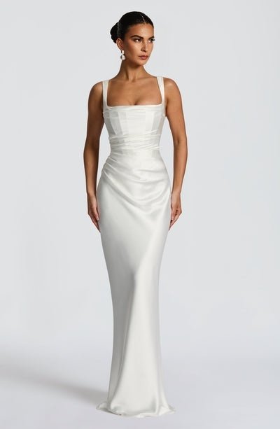 Liora Satin Ivory Gown