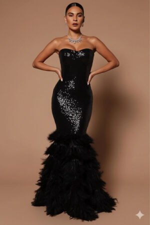 Celestial Plume Gown